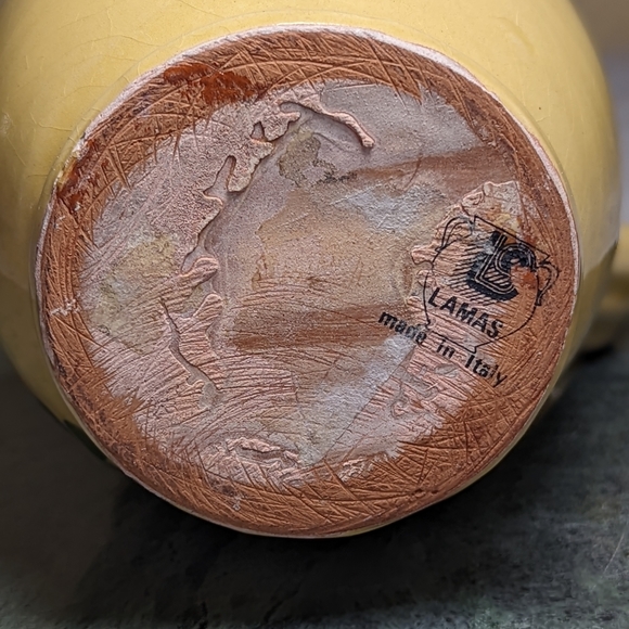 Lamas Made In Italy Hand Painted Water Milk Pitcher Vintage Majolica - Picture 9 of 10